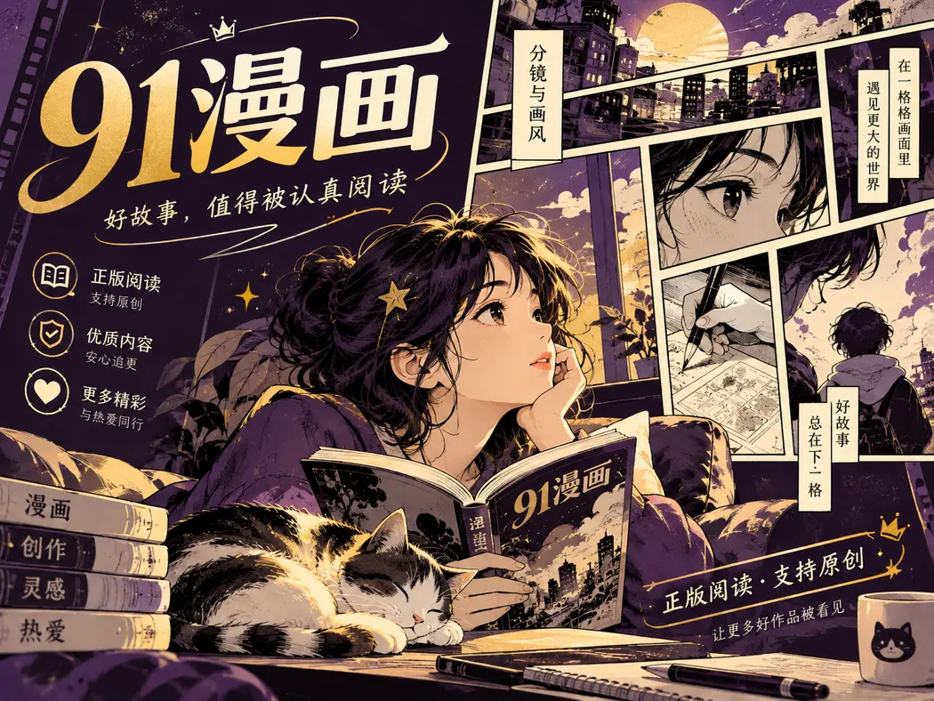 漫画分格与视觉层次示意